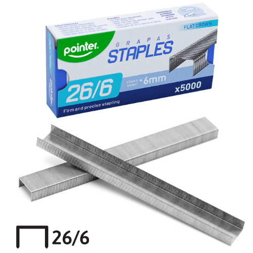GRAPAS ESTANDAR POINTER BISELADA 26/6 CJ-5000UD NO.26/6-HQ
