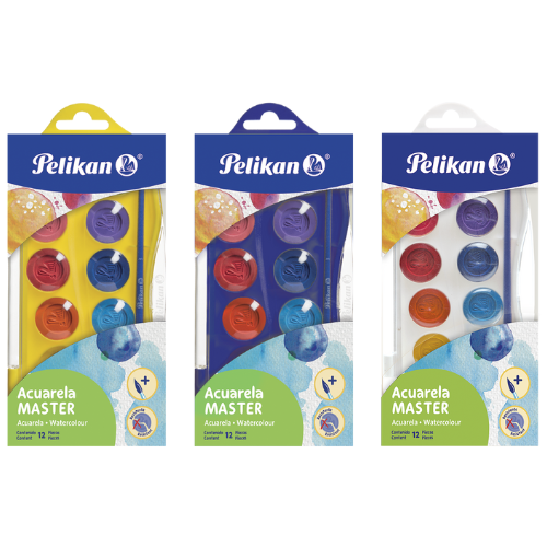 ACUARELA PELIKAN MASTER C/PIN GRANDE 12COL 07501201