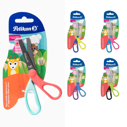 TIJERA PELIKAN ESCOLAR 5" ERGONOMICA 08000035