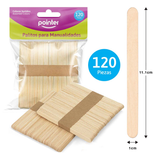 PALITOS MANUALIDADES POINTER NATURAL 30-CW-120O