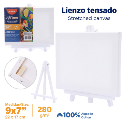 LIENZO POINTER CUADRO C/CABALLETE 17X22CM CA-8080