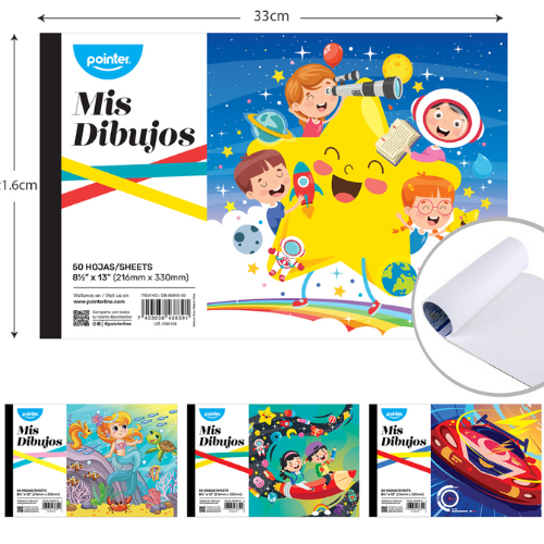 CUADERNO POINTER DIBUJO/PINTURA DB-80955-50