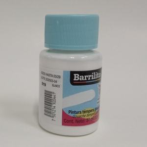 PINTURA BARRILITO TEMPERA GOUACHE 37ML BLANCO 519
