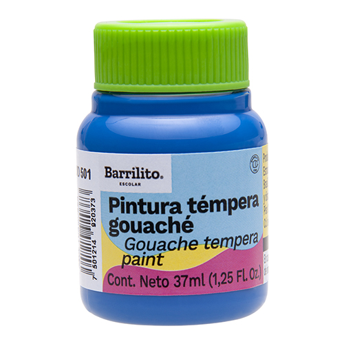 PINTURA BARRILITO TEMPERA GOUACHE 37ML AZUL TURQUESA 501