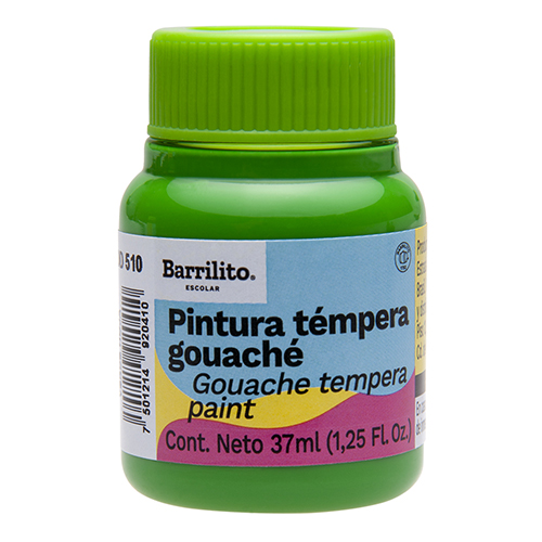 PINTURA BARRILITO TEMPERA GOUACHE 37ML VERDE HOJA 510