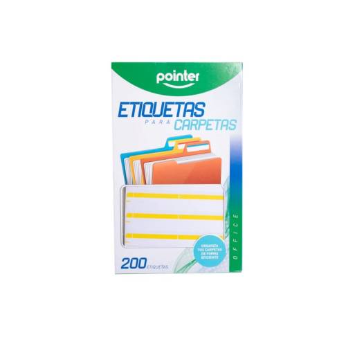 ETIQUETA POINTER FOLDER 1/3"X9/16" AMARILLO CJ-200UD PN-8001-YW