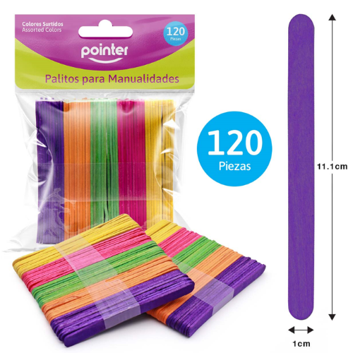 PALITOS MANUALIDADES POINTER COLOR 30-CW-120CO