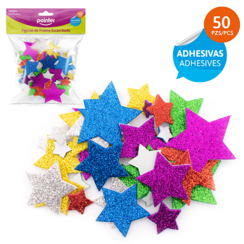 FIGURA POINTER FOAMY ADHESIVA ESCAR ESTRELLAS MY216