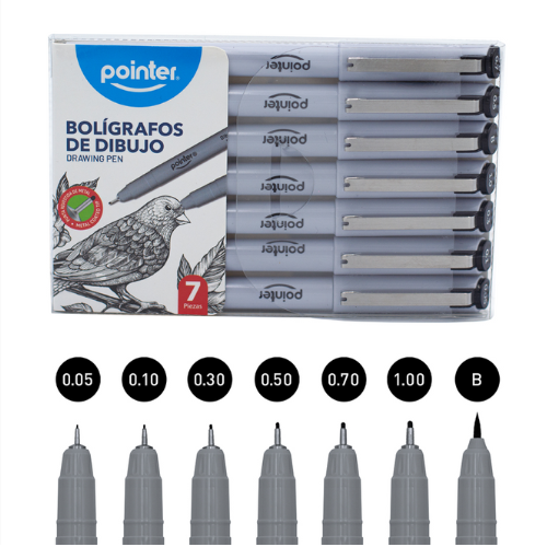 SET MARCADOR POINTER DRAWING 7PCS FLM-1807