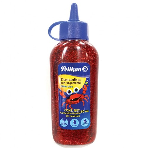PEGAMENTO ESCARCHADO PELIKAN ROJO 60ML 09700003
