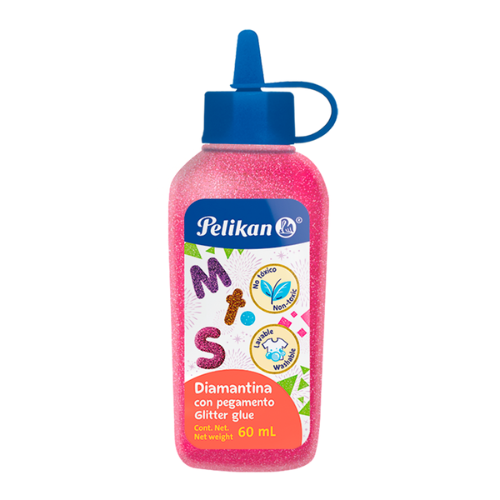 PEGAMENTO ESCARCHADO PELIKAN FUCSIA 60ML 09700006
