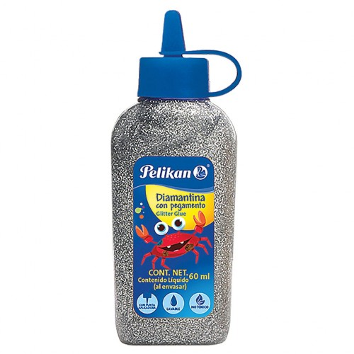 PEGAMENTO ESCARCHADO PELIKAN PLATA 60ML 09700025