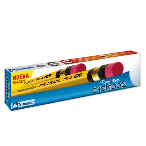 LAPIZ GRAFITO PAPERMATE MONGOL #2 TRIANGULAR CJ-12UD 1828700