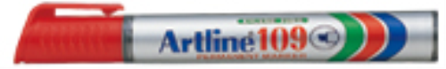 MARCADOR PERMANENTE ARTLINE 109 ROJO P/B