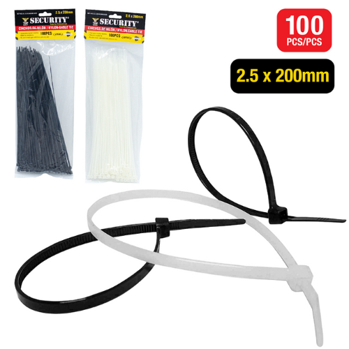 BRIDA PLASTICA SECURITY PQ-100UD SL-25X200MM-W-B 2.5x200MM