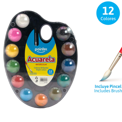ACUARELA POINTER C/PINCEL 12COL WC-5570