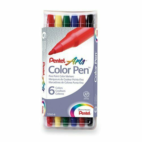 SET MARCADOR PENTEL PUNTA FINA 6 COL S360-6