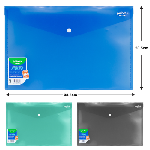 SOBRE PLASTICO POINTER C/BROCHE T/C JD811