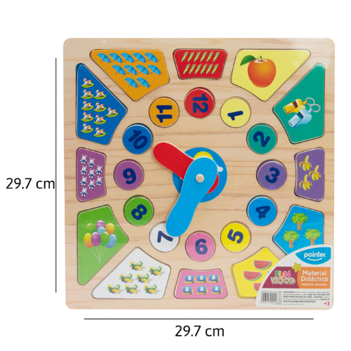 JUEGO DIDACTICO MADERA POINTER FW RELOJ 24PC 7A019-PG-5068