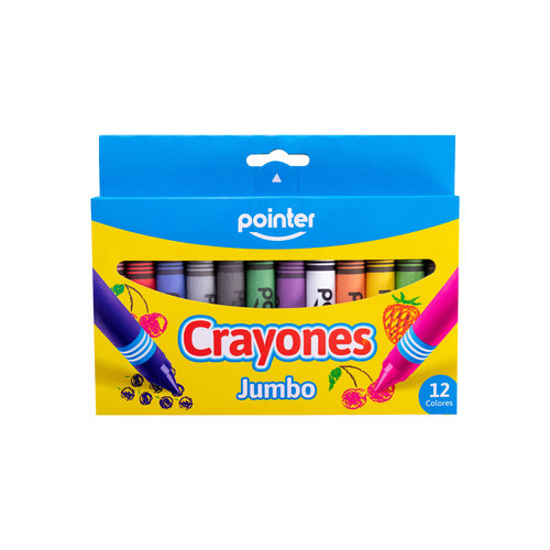 CRAYOLAS POINTER REDONDA JUMBO 12COL CY-JB-12HQ