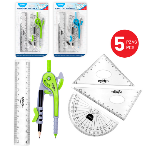 ESTUCHE GEOMETRICO POINTER 5PCS CM-5653