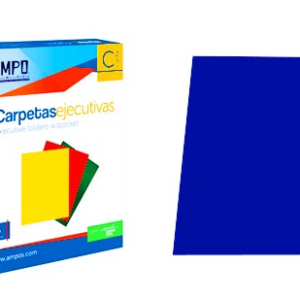 CARPETA AMPO EJECUTIVA BARNIZADA AZUL