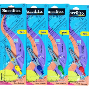 ESTUCHE GEOMETRICO BARRILITO 5PCS GEO30W BLISTER