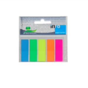 BANDERITA ADHESIVA INFO PLAST NEON 12X44MM BLT-125HJ 2681-09