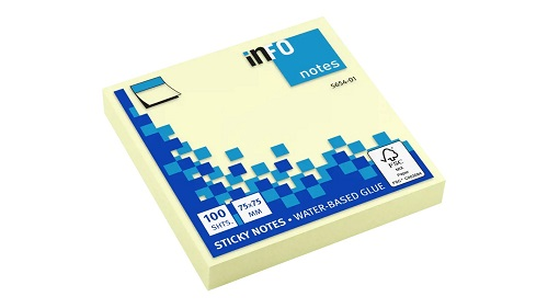 MINIBLOCK INFO NOTES 3X3" 100HJ AMARILLO 5654-01