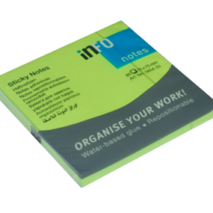 MINIBLOCK INFO NOTES 3X3" 80HJ VERDE BRILLANTE 5654-33