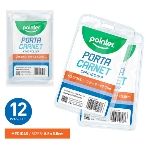 PORTA CARNET POINTER PLASTICO VERTICAL CD-662