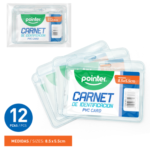 PORTA CARNET POINTER PLASTICO HORIZONTAL CD-661
