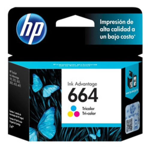 CART. HEWLETT PACKARD F6V28AL #664 TRICOLOR