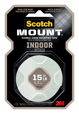 ADHESIVO DOBLE CARA 3M SCOTCH 110H 1/2"x80" (1.27CMX2.03MTS) 15LBS INTERIOR
