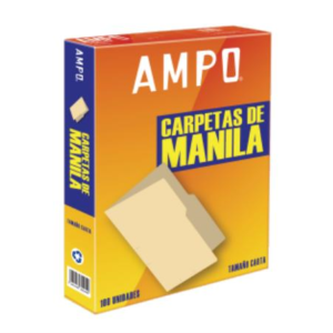 FOLDER AMPO MANILA T/CARTA CAJA 100UDS