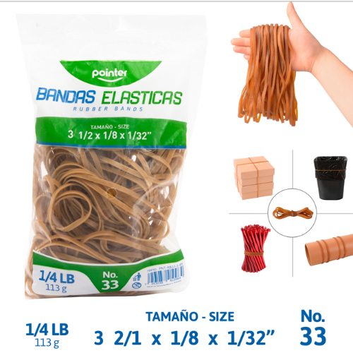 HULES POINTER #33 NATURAL 70% 3X1/2X1/8X1/32" 113GR PNT-RB33-1-4N