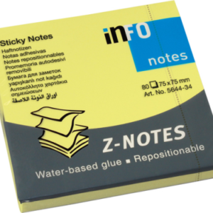 MINIBLOCK INFO NOTES 3X3" 80HJ AMARILLO BRILLANTE 5644-34 Z-NOTES