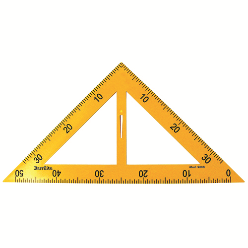 ESCUADRA BARRILITO PLASTICA 45° S008 GRANDE