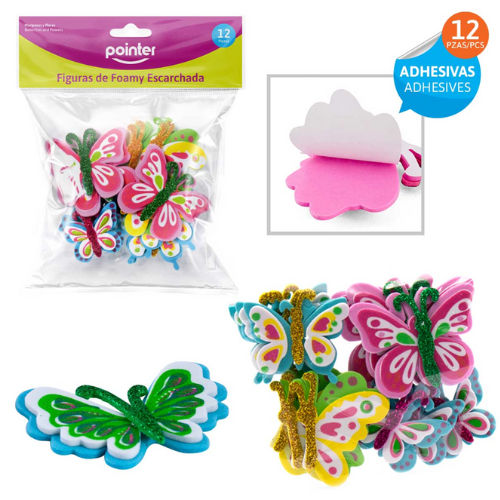 FIGURA POINTER FOAMY ADHESIVA ESCAR MARIPOSA ANC-1607