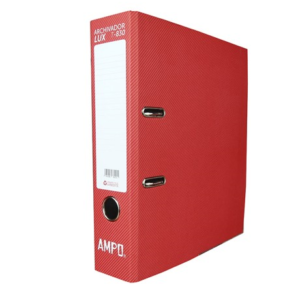 ARCHIVADOR AMPO T-830 LUX ROJO CON RADOS S/INDICE