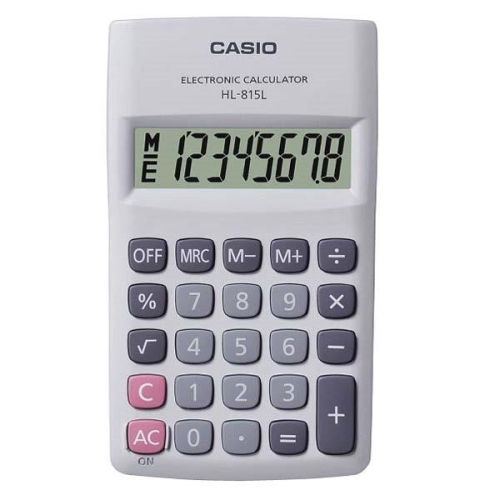 CALCULADORA CASIO BOLSILLO 8 DIG HL-815L-WE