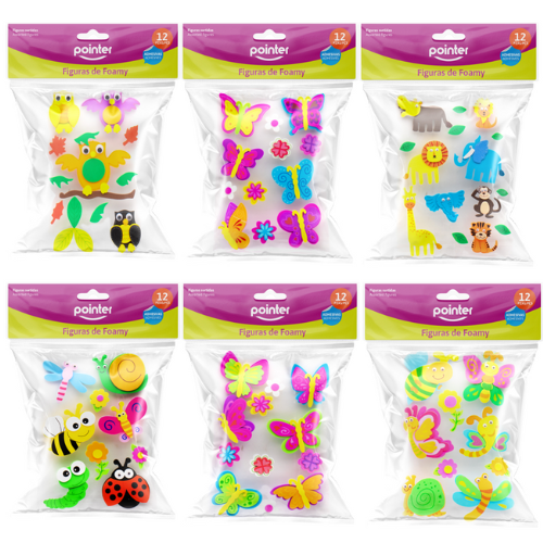 FIGURA POINTER FOAMY ADHESIVA ANIMALES SURT ANC-1605