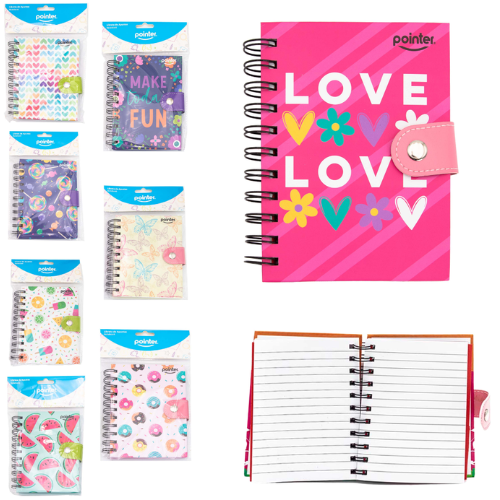 LIBRETA APUNTES MEDIANA ESPIRAL C/BROCHE SURT NB-1704 10.5CM X 14.5CM