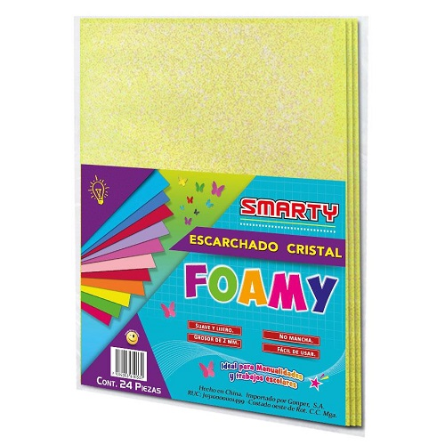 FOAMY ESCARCHADO SMARTY TC CRISTAL AMA CAN 8.5"X11" PQ-10UD SMS-C007