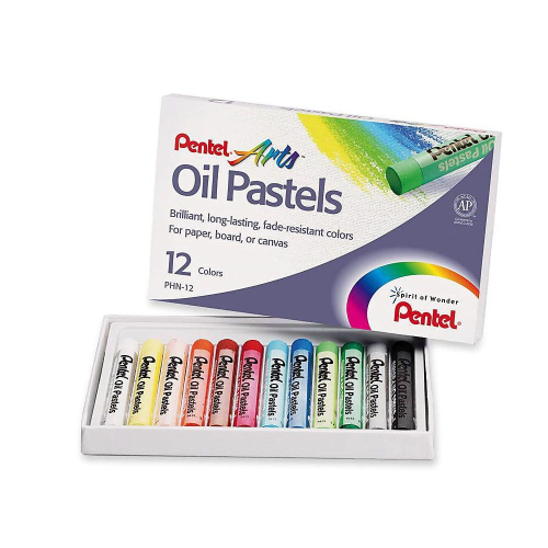 CRAYOLAS PENTEL OLEO PASTEL PHN-12AM 12COL