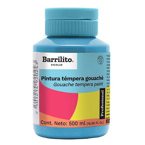 PINTURA BARRILITO TEMPERA GOUACHE 500ML AZUL CELESTE TG503