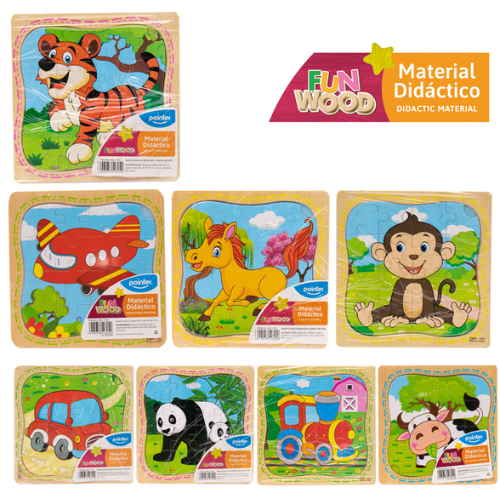 ROMPECABEZA MADERA POINTER SURTIDO 16PCS  ANC-1720