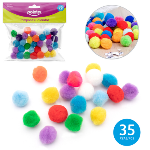 MANUALIDADES POINTER POM POM COLORES SURT ANC-1613
