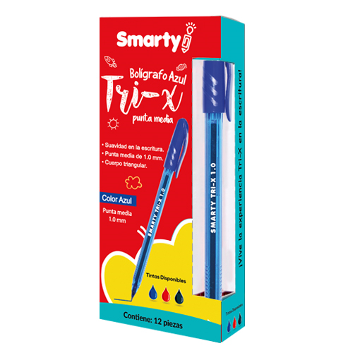 LAPICERO SMARTY TRI-X PUNTA MEDIA 1.0MM AZUL TRI-XA