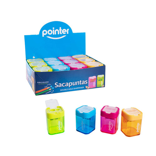TAJADOR POINTER ACRILICO DOBLE HUECO SH-17505 CUADRADO
